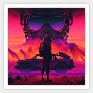 Synthwave apocalypse Sticker